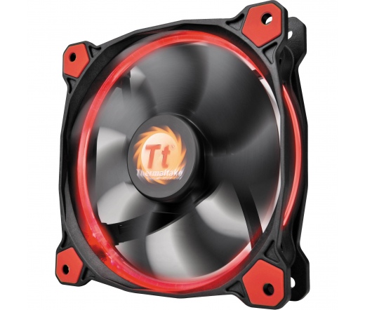 COOLER THERMALTAKE Riing 12, 120mm LED Piros