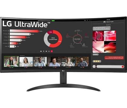 LG 34WR50QC-B 34" UltraWide ívelt UWQHD