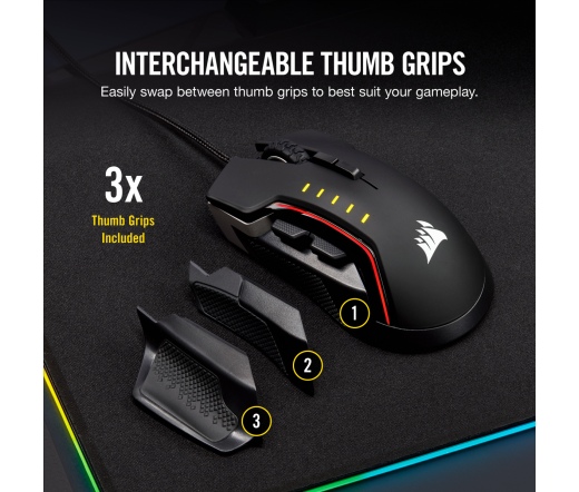 CORSAIR Glaive RGB Pro Gaming Mouse — Aluminum