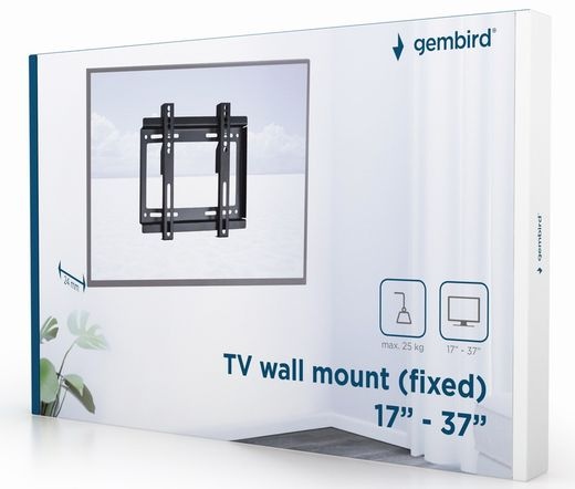 GEMBIRD TV wall mount (fixed), 17"-37" (25 kg)