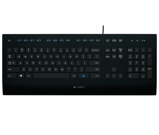 Keyboard USB Logitech OEM K280e Black