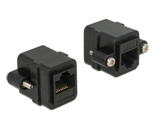 Delock Adapter RJ45 female > RJ45 female panel-mount Cat.6 UTP