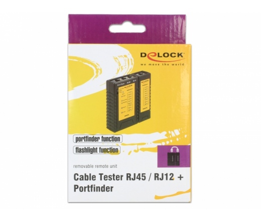 LAN Delock 86407 RJ45 - RJ12 kábel tesztelő + Portkereső