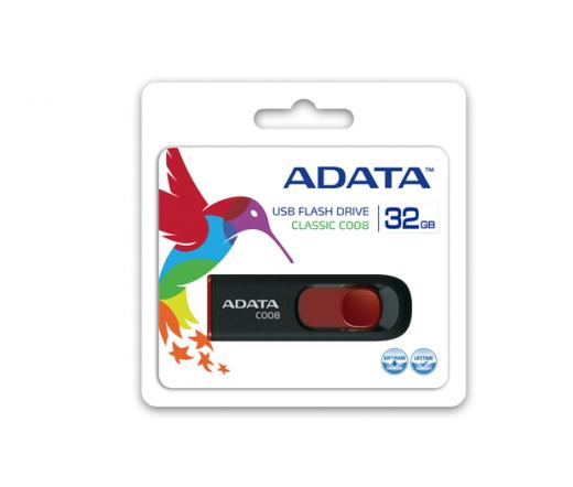 Pendrive 32GB Adata Classic C008 Fekete+Piros USB2.0