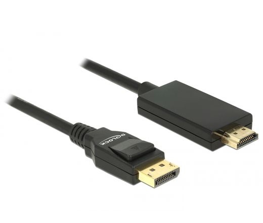 KAB Delock 85317 Kábel Displayport 1.2 dugó > High Speed HDMI-A dugó passzív 4K - 2 m - fekete