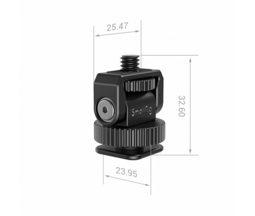 SMALLRIG Mini Cold Shoe to 1/4"-20 Screw Adapter 3577