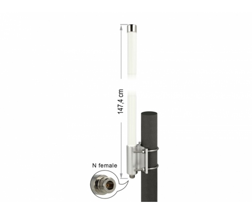 Delock LoRa 868 MHz Antenna N Jack 8 dBi 147.7 cm