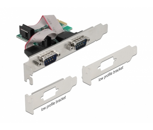 DELOCK PCI-E Express-kártya > 2 x Soros RS-232