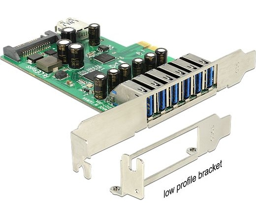 Delock PCI Express Card > 6 x external + 1 x internal USB 3.0