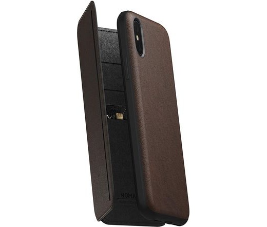 Nomad Tri-Folio Leath Rustic Brown (iPhone XS)