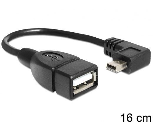 DELOCK Cable USB mini male angled > USB 2.0-A female OTG 16cm