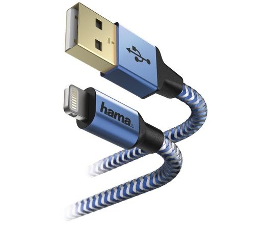 HAMA FIC E3 Reflective USB-A / Lightning 1,5 m kék