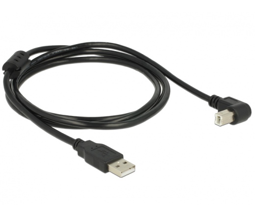 Delock Cable USB 2.0 Type-A male > USB 2.0 Type-B male angled 1.5 m black (84810)