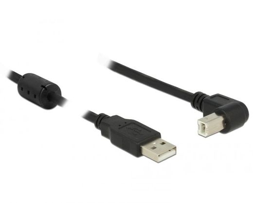 Delock Cable USB 2.0 Type-A male > USB 2.0 Type-B male angled 1.5 m black (84810)