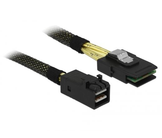 DELOCK Cable Mini SAS HD x 4 SFF 8643 male -> Mini SAS x 4 36 Pin SFF 8087 male 1 m