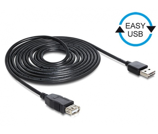 DELOCK Cable EASY-USB 2.0-A male -> USB 2.0-A female extension 3 m