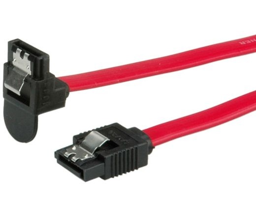 Cable Roline Value SATA 6Gbps reteszes hajlított 1m