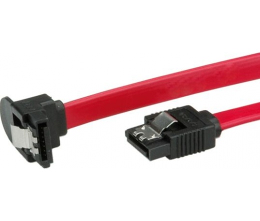 Cable Roline Value SATA 6Gbps reteszes hajlított 1m