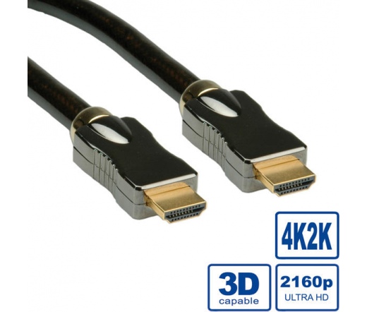 Cable ROLINE HDMI Ethernet, Ultra HD M/M 3m