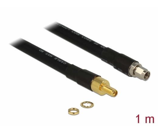 Delock Antenna Cable RP-SMA Plug > RP-SMA Jack CFD400 LLC400 1 m low loss (13013)