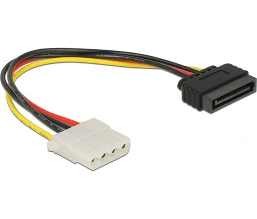 DELOCK Cable SATA 15pin apa > 4pin anya tápkábel - 0,2m (60136)