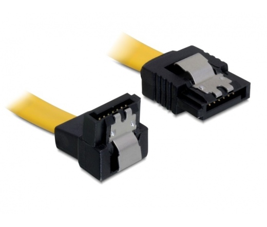 DELOCK Cable SATA down/straight metal yellow 50cm (82479)