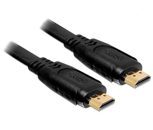 DELOCK Cable High Speed HDMI with Ethernet - A male / male flat 3m (82671)