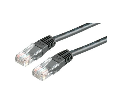 Cable ROLINE UTP CAT5e patch 3m fekete