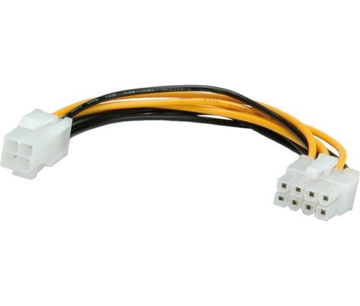 Kábel Roline Value  Internal Power Cable, 8 pin PCI Express Plug - P4 Plug 0.15 m