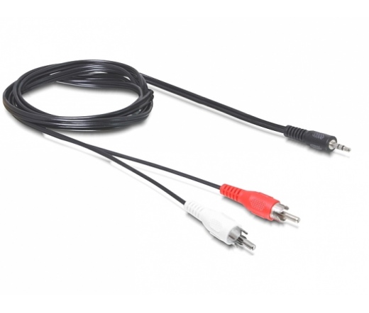 DELOCK Cable Audio DC jack 3.5 mm male > 2 x Cinch male 10m (84277)