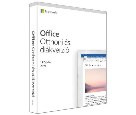 SW MS Office 2019 Home & Student P6 Hungarian EuroZone Medialess