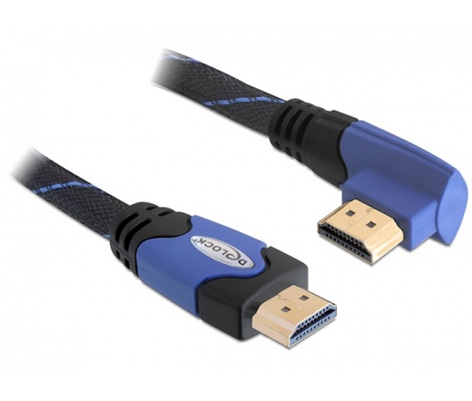 DELOCK Cable High Speed HDMI with Ethernet male/male angled 5m (82958)