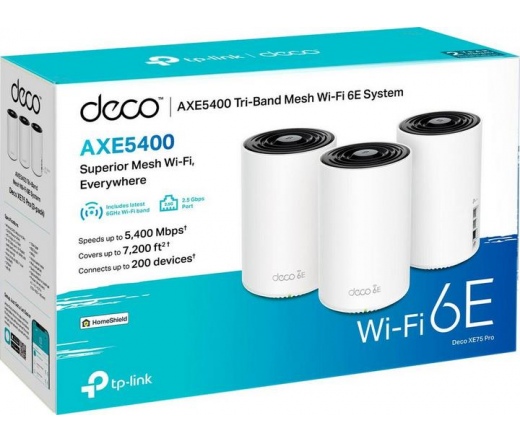 TP-LINK Deco XE75 AXE5400 Tri-Band Mesh Wi-Fi 6E Rendszer (3db)