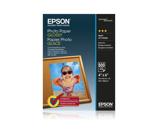 EPSON S042549 10X15 fényes fotópapír 500lap, 200g