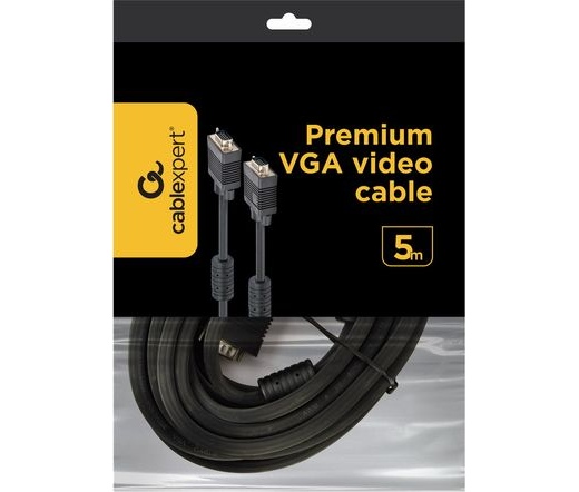 Gembird Cablexpert VGA összekötő kábel 5m CC-PPVGA-5M-B