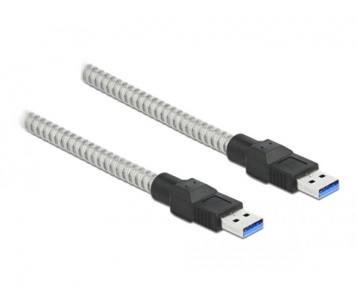 DELOCK USB 3.2 Gen 1 Cable Type-A male to Type-A male with metal jacket 1m