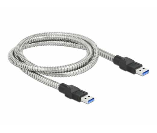 DELOCK USB 3.2 Gen 1 Cable Type-A male to Type-A male with metal jacket 1m