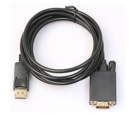 VCOM kábel DisplayPort 1.2V - VGA (Apa-Apa), 1.8m, Fekete