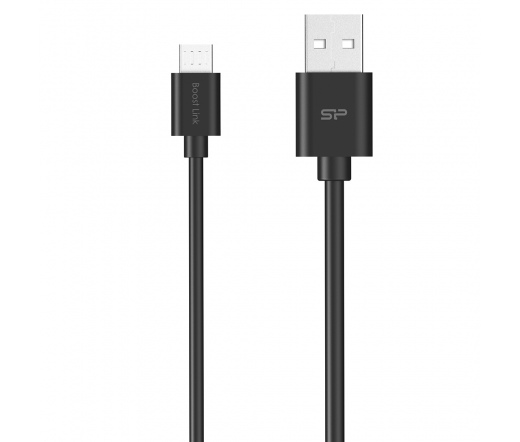 KABEL Silicon Power LK10AB - microUSB, 1m, 2.4A QC, Fekete