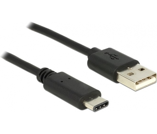 DELOCK USB Type-C 2.0 dugó > USB 2.0 A típusú dugó 1 m fekete (83600)