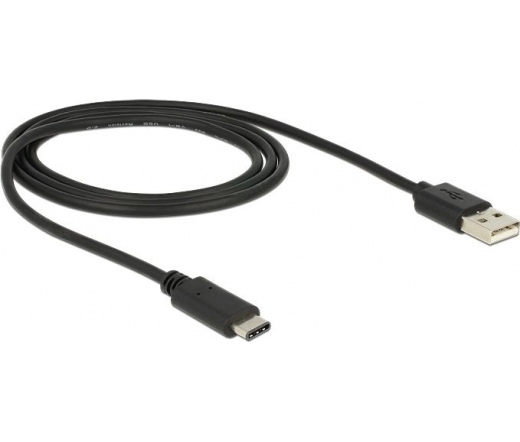 DELOCK USB Type-C 2.0 dugó > USB 2.0 A típusú dugó 1 m fekete (83600)