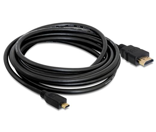 Delock kábel HDMI-A male to HDMI micro-D male 2m