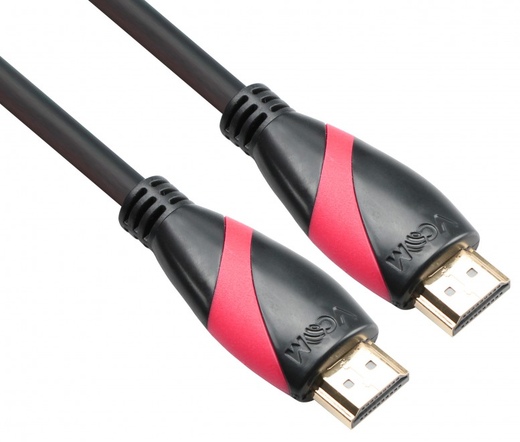 VCOM kábel HDMI (Apa-Apa)  1.8m (V2.0, 3D) Piros/Fekete