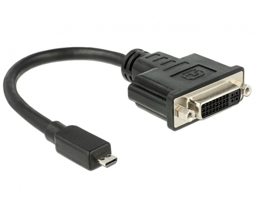 DELOCK Átalakító HDMI-micro D male to DVI 24+5 female, 20cm