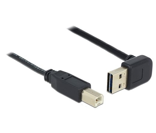 DELOCK Cable EASY-USB 2.0-A ívelt, felfelé/lefelé apa -> USB 2.0-B 0,5m