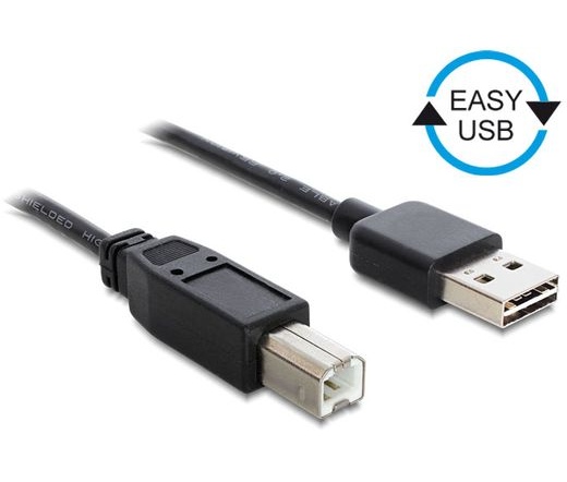 DELOCK Cable EASY-USB 2.0-A male -> USB 2.0-B male 1 m