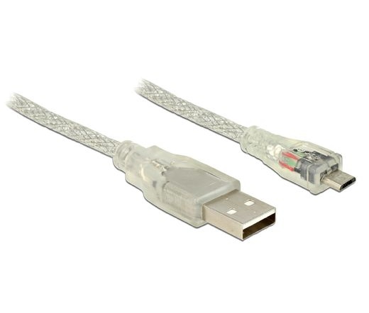 DELOCK Cable A típusú csatl. dugó > USB2.0 micro-B csatl. dugó kábel - 2m (83901)