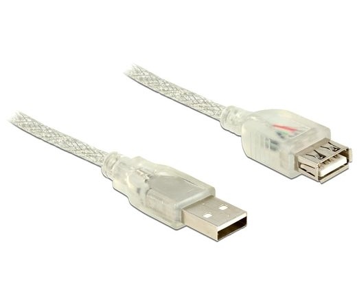 DELOCK Cable A típusú csatl. dugó > USB2.0 A típusú csatl. hüvely USB2.0 bővítőkábel - 1m (83881)