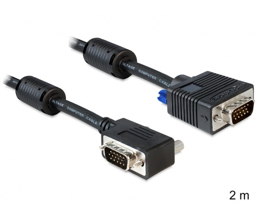 DELOCK Cable SVGA 2m male-male angled (83173)