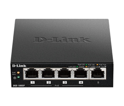 NET D-LINK DGS-1005D PoE 5 portos switch